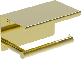 Mexen Loop toilet paper holder with shelf, gold - 70A71022-50