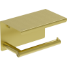Mexen Loop toilet paper holder with shelf, brushed gold - 70A71022-55