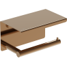 Mexen Loop toilet paper holder with shelf, rose gold - 70A71022-60