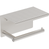 Mexen Loop toilet paper holder with shelf, brushed nickel - 70A71022-97