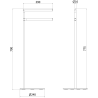 Mexen Loop standing towel rack, brushed copper - 70A71097-65