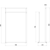 Mexen Loop freestanding towel rack, brushed nickel - 70A71098-97