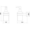 Mexen Ovio soap dispenser, gold - 70A19558-50