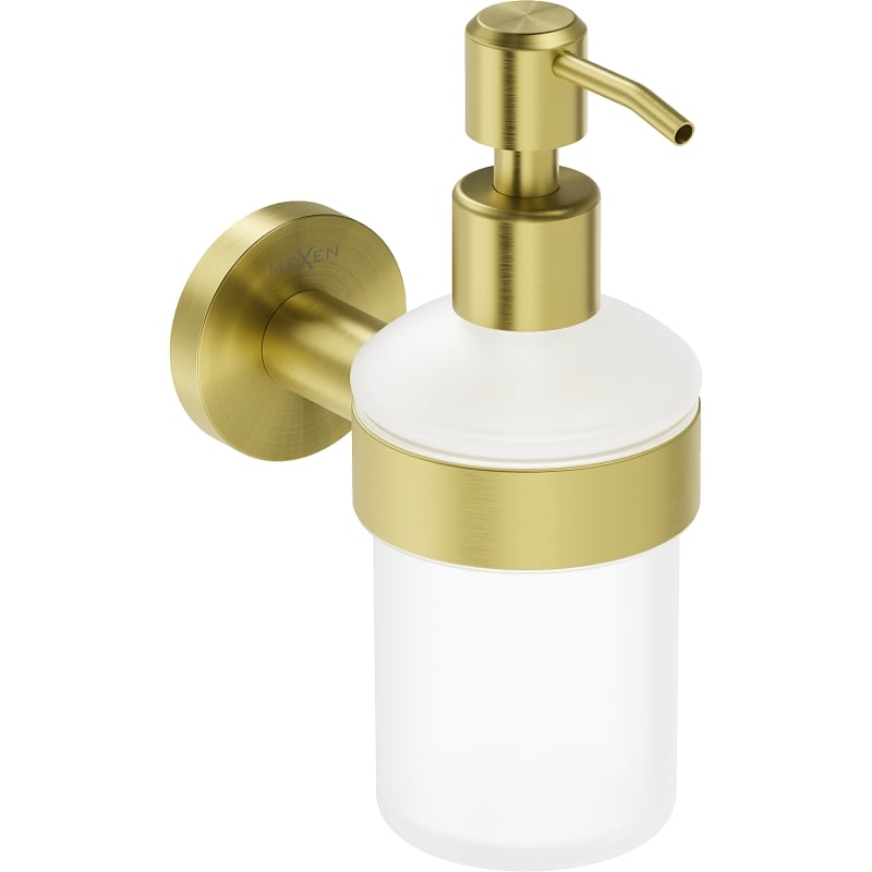 Mexen Ovio soap dispenser, brushed gold - 70A19558-55