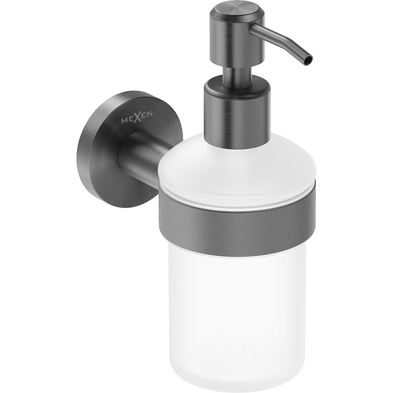 Mexen Ovio soap dispenser, brushed gun gray - 70A19558-66