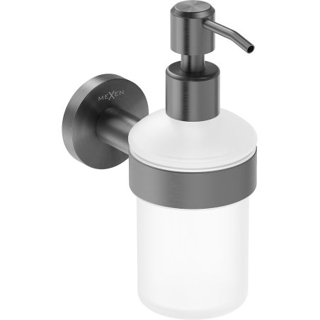 Mexen Ovio soap dispenser, brushed gun gray - 70A19558-66