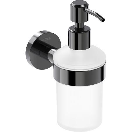 Mexen Ovio soap dispenser, black chrome - 70A19558-73
