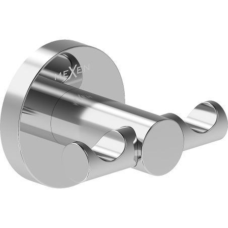 Mexen Ovio double towel hook, chrome - 70A19512-00