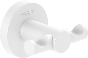 Mexen Ovio double towel hook, white - 70A19512-20