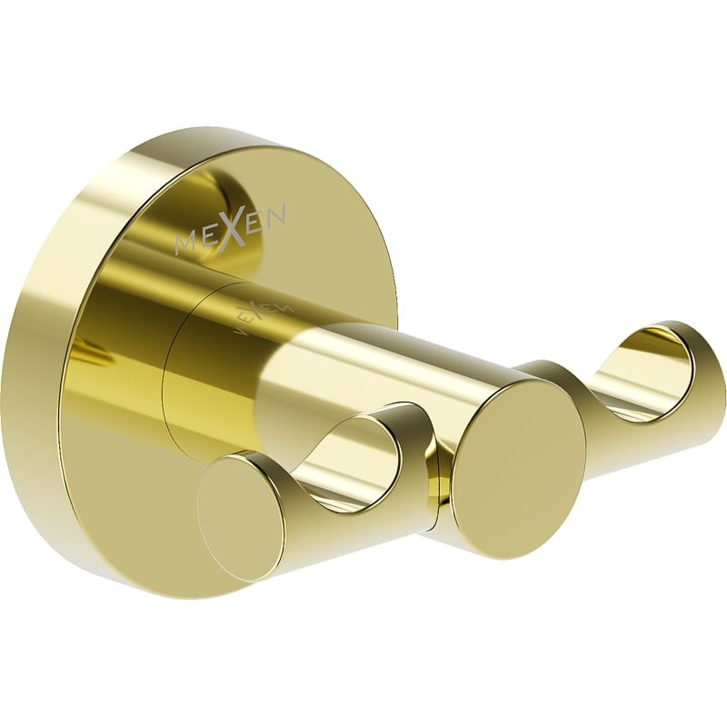 Mexen Ovio double towel hook, gold - 70A19512-50