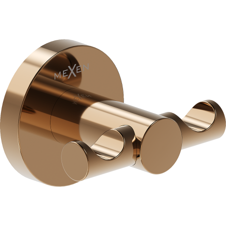 Mexen Ovio double towel hook, rose gold - 70A19512-60