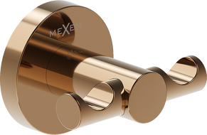 Mexen Ovio double towel hook, rose gold - 70A19512-60