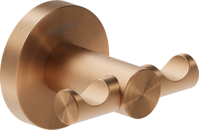 Mexen Ovio double towel hook, brushed copper - 70A19512-65