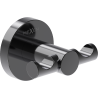 Mexen Ovio double towel hook, black chrome - 70A19512-73