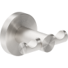 Mexen Ovio double towel hook, brushed nickel - 70A19512-97