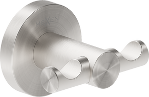 Mexen Ovio double towel hook, brushed nickel - 70A19512-97