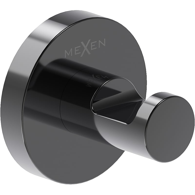 Mexen Ovio towel hook, black chrome - 70A19511-73