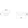 Mexen Ovio soap dish, black - 70A19555-70