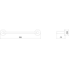 Mexen Ovio towel rack, brushed copper - 70A19541-65