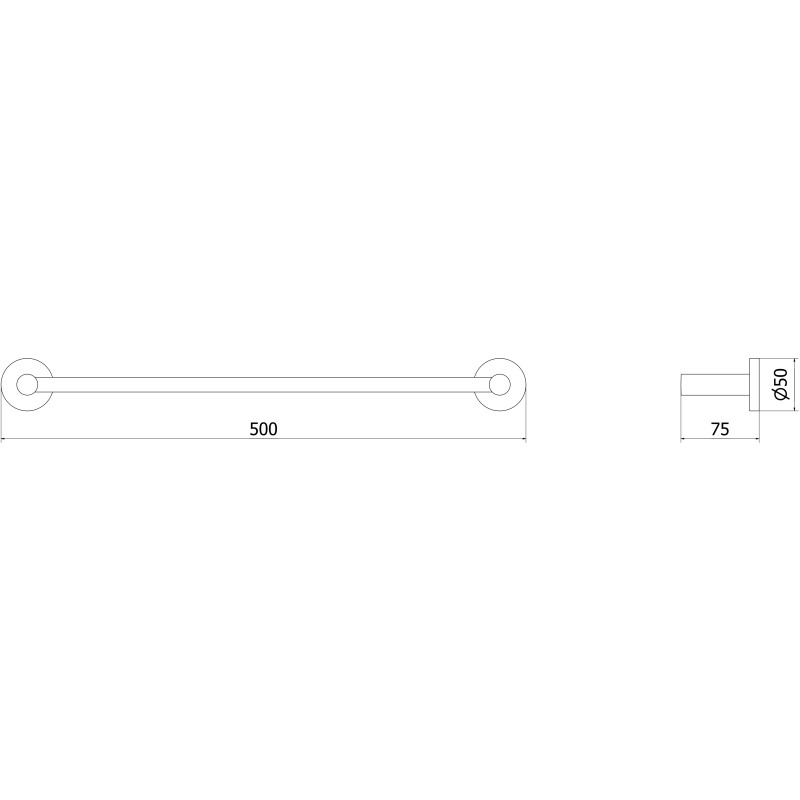 Mexen Ovio towel rack, chrome - 70A19543-00