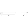 Mexen Ovio towel shelf, brushed gun gray - 70A19581-66