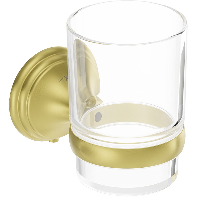 Mexen Lusso toothbrush holder, brushed gold - 70A16851-55