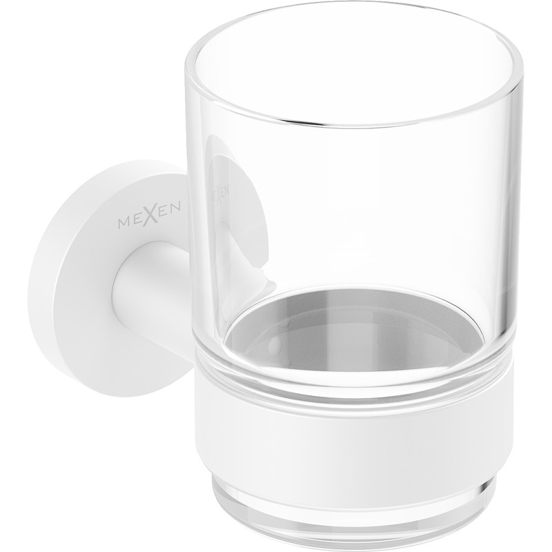 Mexen Ovio toothbrush holder, white - 70A19551-20