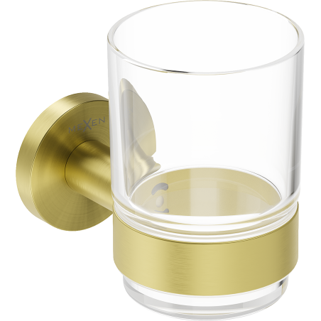 Mexen Ovio toothbrush holder, brushed gold - 70A19551-55