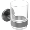 Mexen Ovio toothbrush holder, gun gray brushed - 70A19551-66