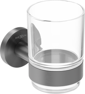 Mexen Ovio toothbrush holder, gun gray brushed - 70A19551-66