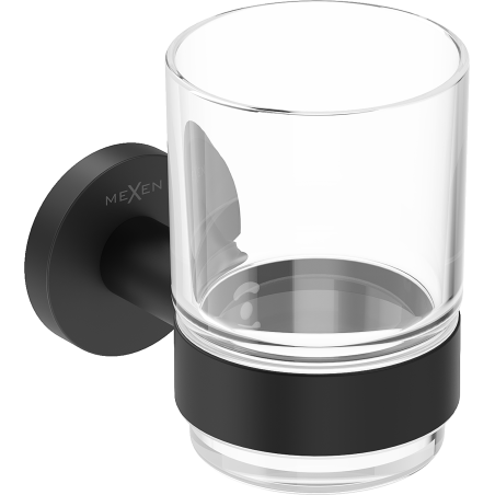 Mexen Ovio toothbrush holder, black - 70A19551-70