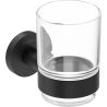 Mexen Ovio toothbrush holder, black - 70A19551-70