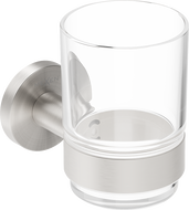 Mexen Ovio toothbrush holder, brushed nickel - 70A19551-97