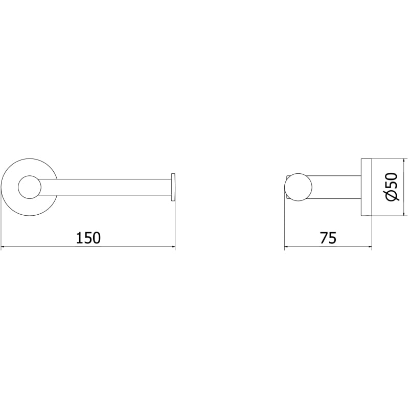 Mexen Ovio toilet paper holder, brushed copper - 70A19525-65