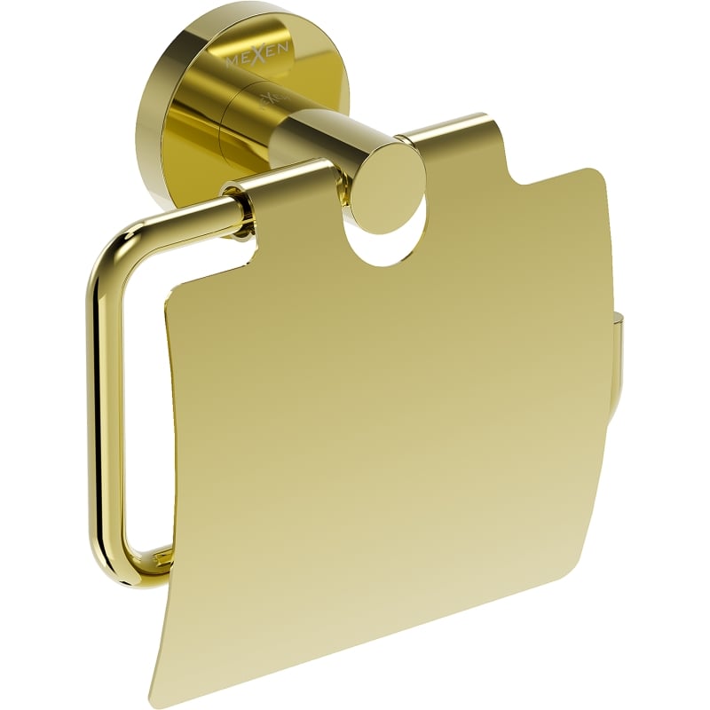 Mexen Ovio toilet paper holder, gold - 70A19521-50