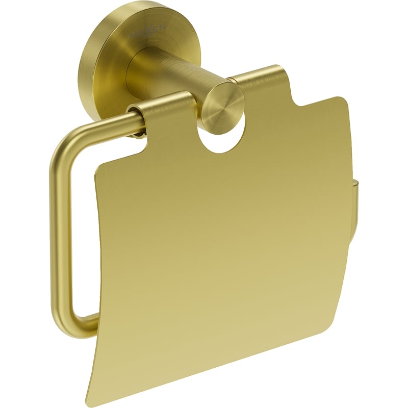 Mexen Ovio toilet paper holder, brushed gold - 70A19521-55