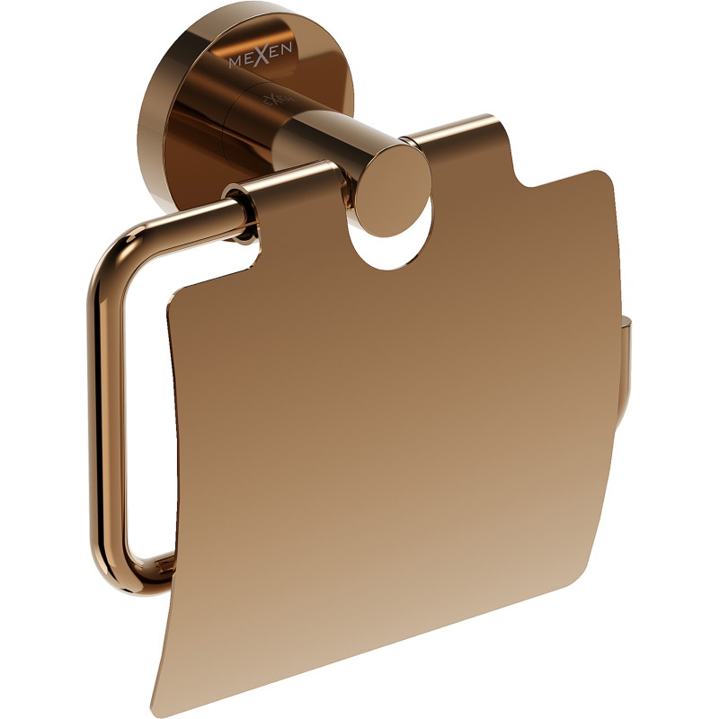 Mexen Ovio toilet paper holder, rose gold - 70A19521-60