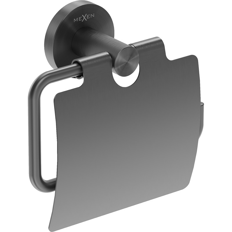 Mexen Ovio toilet paper holder, brushed gun gray - 70A19521-66