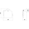 Mexen Ovio toilet paper holder, black chrome - 70A19521-73