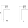 Mexen Triv standing soap dispenser, black/gold - 70A33059-50B