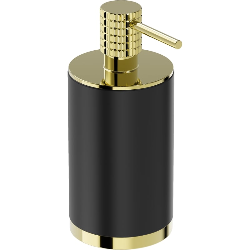 Mexen Triv standing soap dispenser, black/gold - 70A33059-50B