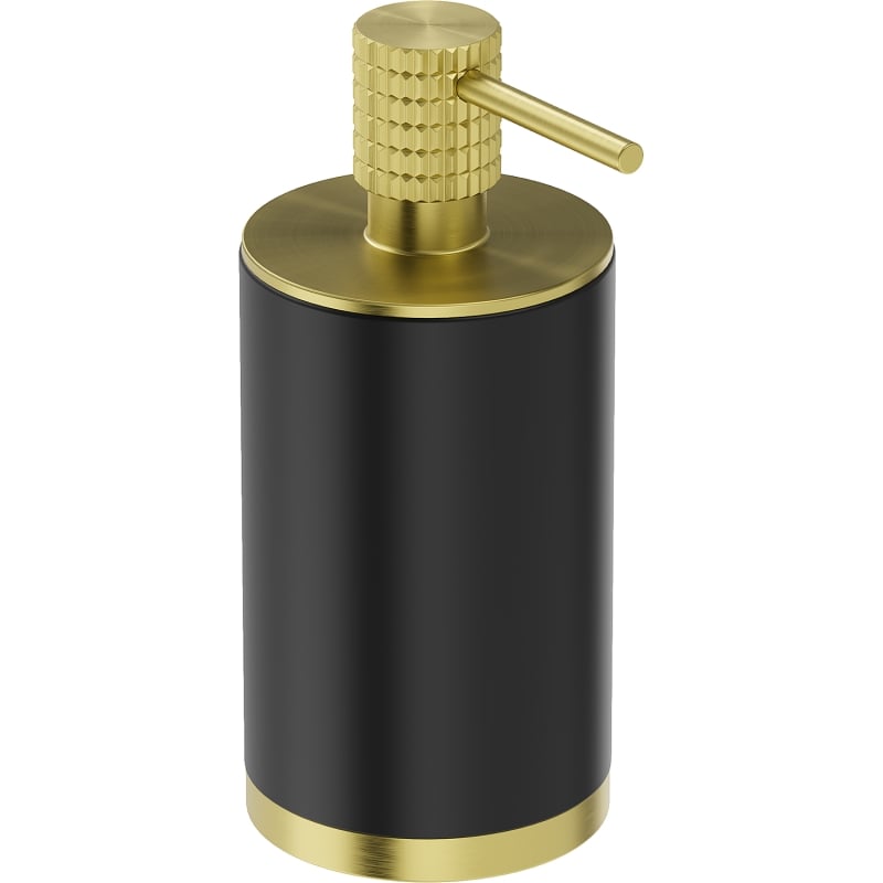 Mexen Triv freestanding soap dispenser, black/brushed gold - 70A33059-55B