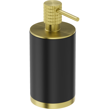 Mexen Triv freestanding soap dispenser, black/brushed gold - 70A33059-55B