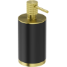 Mexen Triv freestanding soap dispenser, black/brushed gold - 70A33059-55B