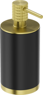Mexen Triv freestanding soap dispenser, black/brushed gold - 70A33059-55B