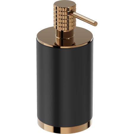 Mexen Triv standing soap dispenser, black/rose gold - 70A33059-60B