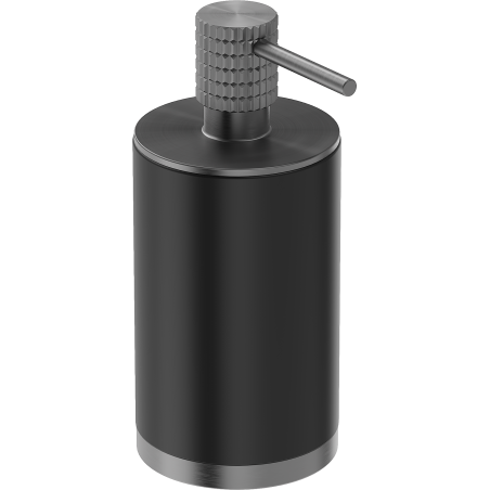 Mexen Triv standing soap dispenser, black/brushed gun gray - 70A33059-66B