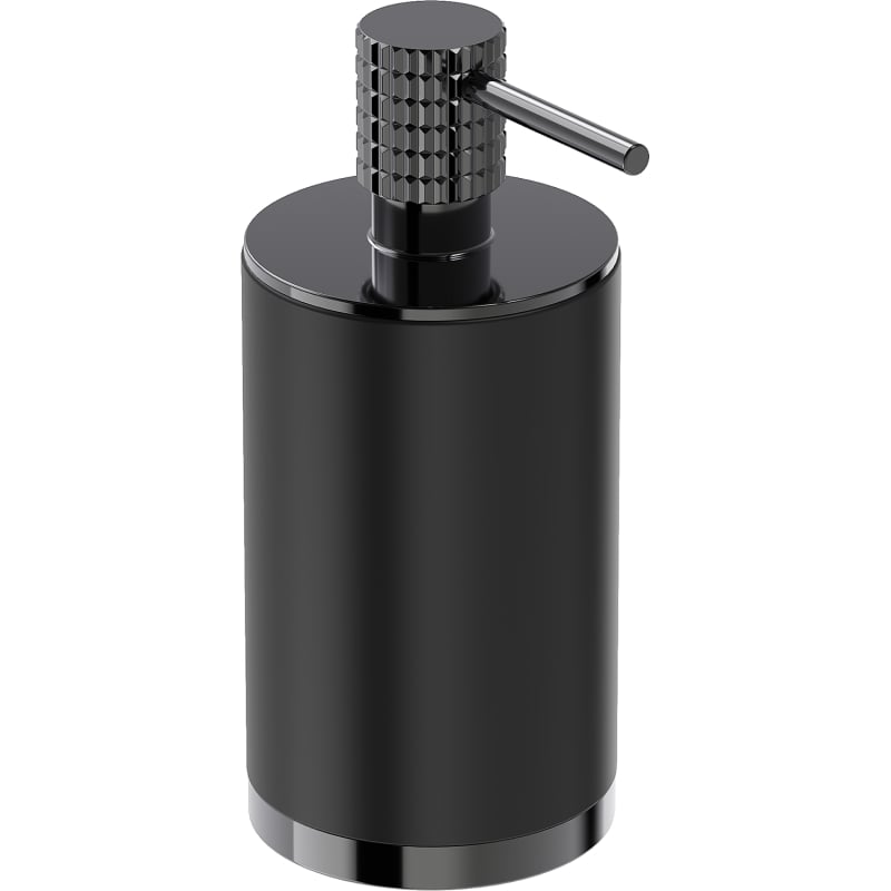 Mexen Triv standing soap dispenser, black/black chrome - 70A33059-73B
