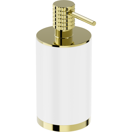 Mexen Triv standing soap dispenser, white/gold - 70A33059-50W