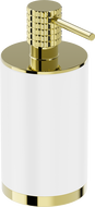 Mexen Triv standing soap dispenser, white/gold - 70A33059-50W
